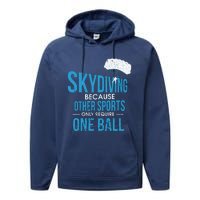 Skydive & Extreme Athlete Skydiving Design For A Skydiver Performance Fleece Hoodie