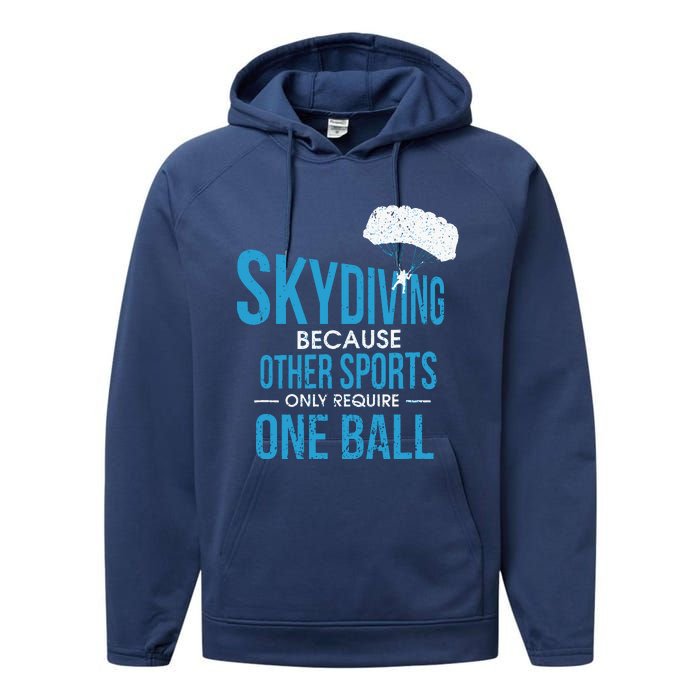 Skydive & Extreme Athlete Skydiving Design For A Skydiver Performance Fleece Hoodie