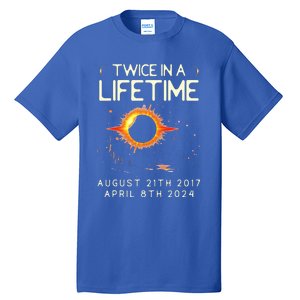 Solar Eclipse Astronomy Twice In Lifetime 2024 Solar Eclipse Tall T-Shirt