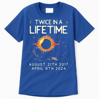 Solar Eclipse Astronomy Twice In Lifetime 2024 Solar Eclipse Tall T-Shirt