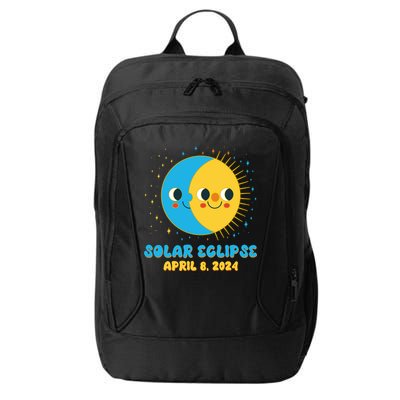 Solar Eclipse April 8 2024 Cute Moon And Sun City Backpack