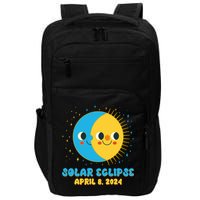 Solar Eclipse April 8 2024 Cute Moon And Sun Impact Tech Backpack