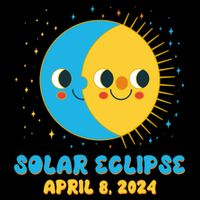 Solar Eclipse April 8 2024 Cute Moon And Sun Impact Tech Backpack