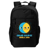 Solar Eclipse April 8 2024 Cute Moon And Sun Backpack