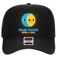 Solar Eclipse April 8 2024 Cute Moon And Sun Trucker Hat