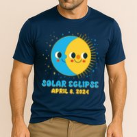 Solar Eclipse April 8 2024 Cute Moon And Sun Performance Shirt