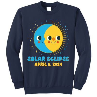 Solar Eclipse April 8 2024 Cute Moon And Sun Sweatshirt