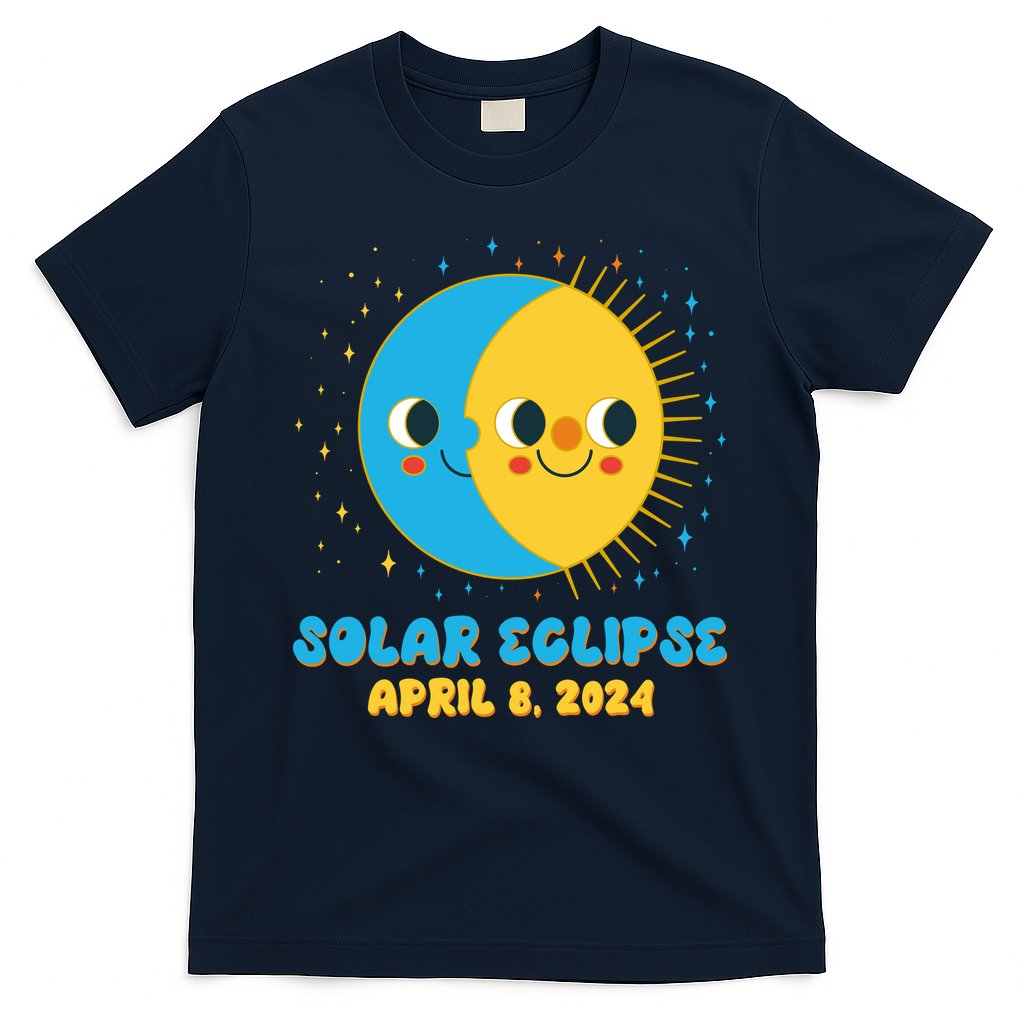 Solar Eclipse April 8 2024 Cute Moon And Sun T-Shirt