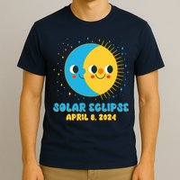 Solar Eclipse April 8 2024 Cute Moon And Sun T-Shirt