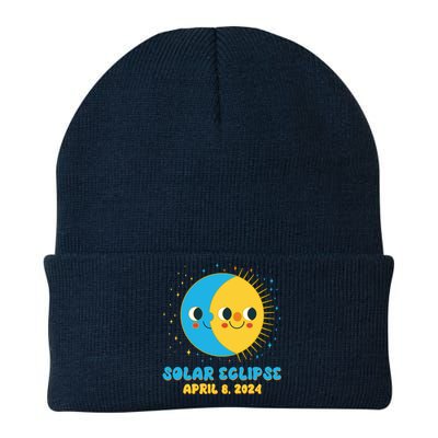 Solar Eclipse April 8 2024 Cute Moon And Sun Knit Cap Winter Beanie