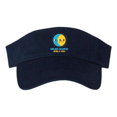 Solar Eclipse April 8 2024 Cute Moon And Sun Valucap Bio-Washed Visor