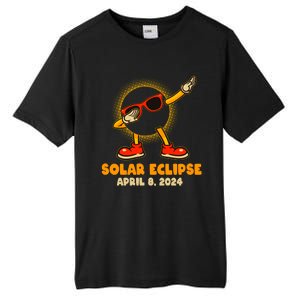 Solar Eclipse April 8 2024 Dabbing Sun Tall Fusion ChromaSoft Performance T-Shirt