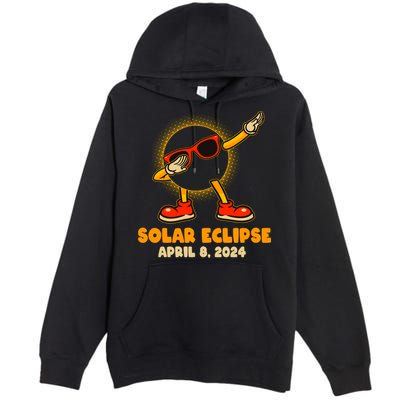 Solar Eclipse April 8 2024 Dabbing Sun Premium Pullover Hoodie