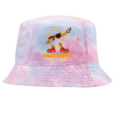 Solar Eclipse April 8 2024 Dabbing Sun Tie-Dyed Bucket Hat