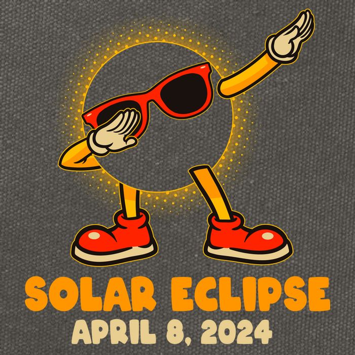 Solar Eclipse April 8 2024 Dabbing Sun Cotton Canvas Backpack