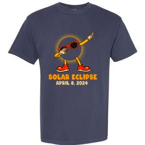 Solar Eclipse April 8 2024 Dabbing Sun Garment-Dyed Heavyweight T-Shirt