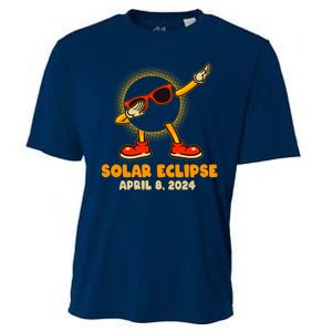 Solar Eclipse April 8 2024 Dabbing Sun Cooling Performance Crew T-Shirt