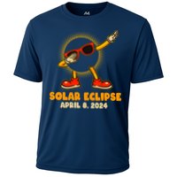 Solar Eclipse April 8 2024 Dabbing Sun Cooling Performance Crew T-Shirt