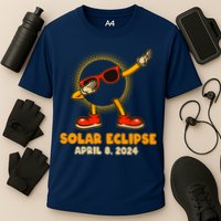 Solar Eclipse April 8 2024 Dabbing Sun Cooling Performance Crew T-Shirt