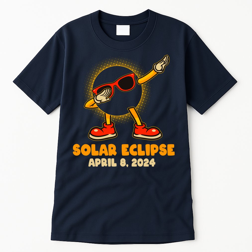 Solar Eclipse April 8 2024 Dabbing Sun Tall T-Shirt
