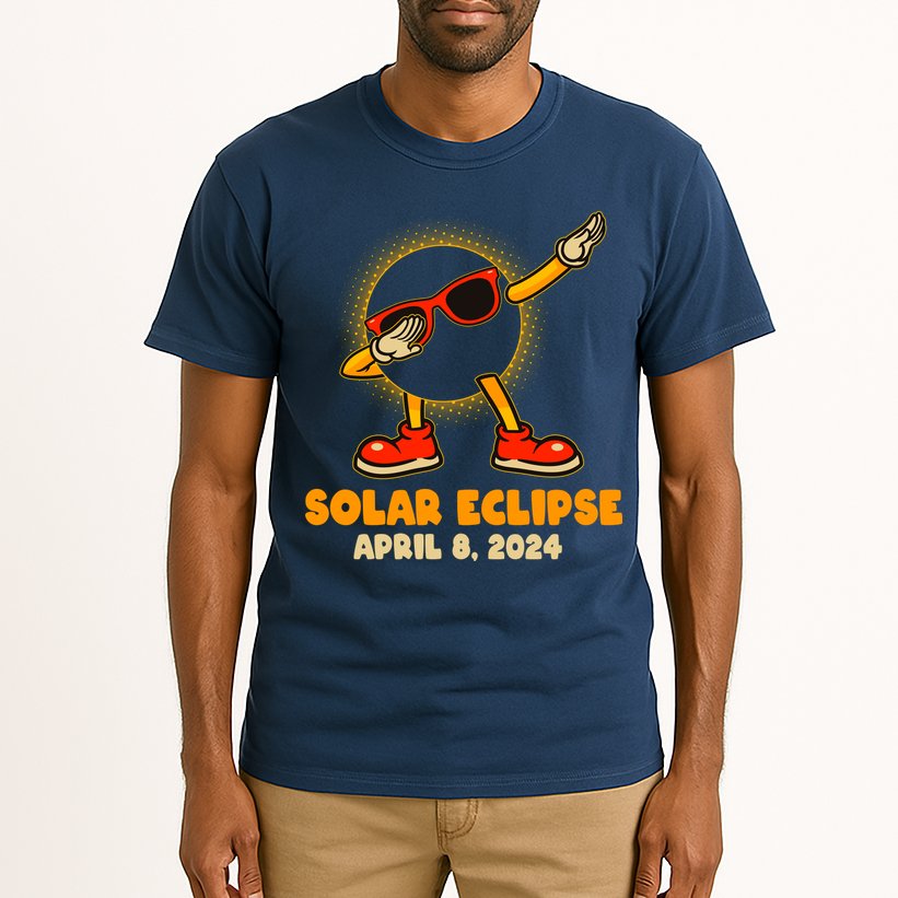Solar Eclipse April 8 2024 Dabbing Sun Tall T-Shirt