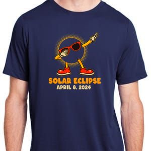 Solar Eclipse April 8 2024 Dabbing Sun Adult ChromaSoft Performance T-Shirt