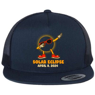 Solar Eclipse April 8 2024 Dabbing Sun Flat Bill Trucker Hat