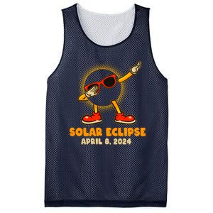 Solar Eclipse April 8 2024 Dabbing Sun Mesh Reversible Basketball Jersey Tank