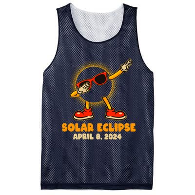Solar Eclipse April 8 2024 Dabbing Sun Mesh Reversible Basketball Jersey Tank