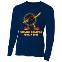 Solar Eclipse April 8 2024 Dabbing Sun Cooling Performance Long Sleeve Crew