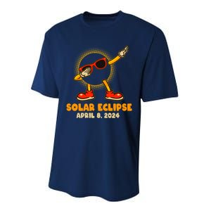 Solar Eclipse April 8 2024 Dabbing Sun Performance Sprint T-Shirt