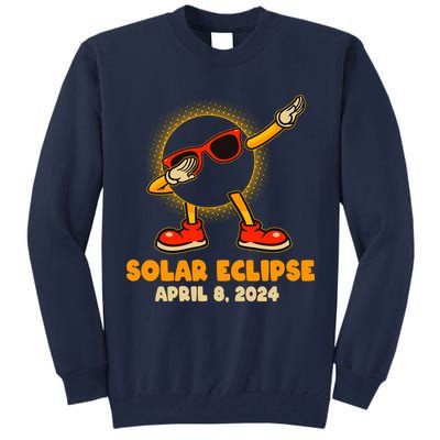 Solar Eclipse April 8 2024 Dabbing Sun Tall Sweatshirt