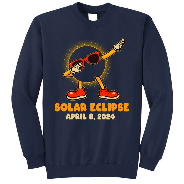 Solar Eclipse April 8 2024 Dabbing Sun Tall Sweatshirt