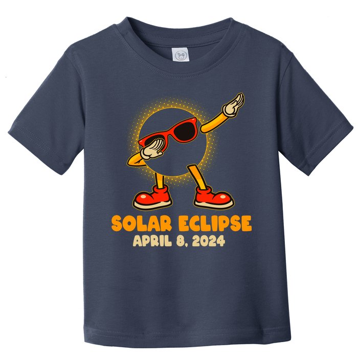 Solar Eclipse April 8 2024 Dabbing Sun Toddler T-Shirt
