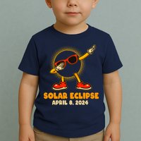 Solar Eclipse April 8 2024 Dabbing Sun Toddler T-Shirt