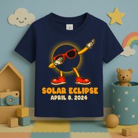Solar Eclipse April 8 2024 Dabbing Sun Toddler T-Shirt