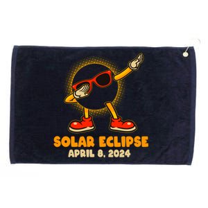 Solar Eclipse April 8 2024 Dabbing Sun Grommeted Golf Towel