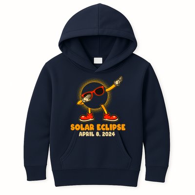 Solar Eclipse April 8 2024 Dabbing Sun Kids Hoodie