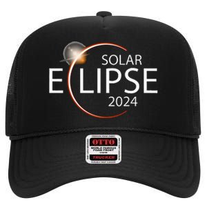 Solar Eclipse April 8 2024 Eclipse Party 2024 Souvenir High Crown Mesh Back Trucker Hat