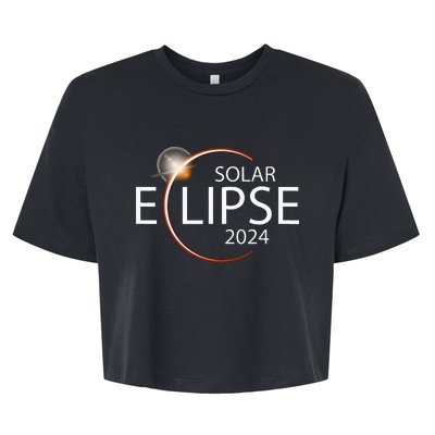 Solar Eclipse April 8 2024 Eclipse Party 2024 Souvenir Bella+Canvas Jersey Crop Tee