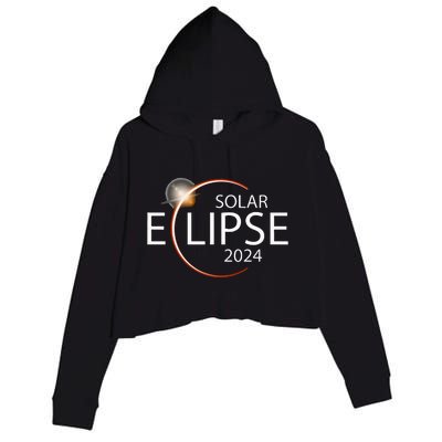 Solar Eclipse April 8 2024 Eclipse Party 2024 Souvenir Crop Fleece Hoodie