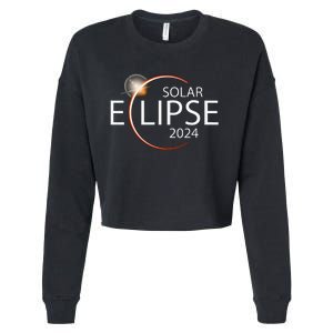 Solar Eclipse April 8 2024 Eclipse Party 2024 Souvenir Cropped Pullover Crew