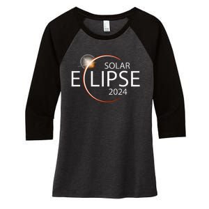 Solar Eclipse April 8 2024 Eclipse Party 2024 Souvenir Women's Tri-Blend 3/4-Sleeve Raglan Shirt