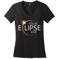 Solar Eclipse April 8 2024 Eclipse Party 2024 Souvenir Women's V-Neck T-Shirt