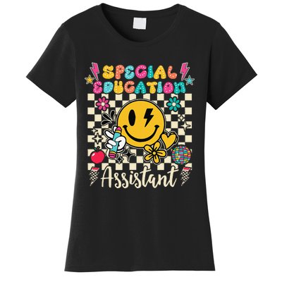 Special Education Assistant Teacher Groovy Back To School Women's T-Shirt