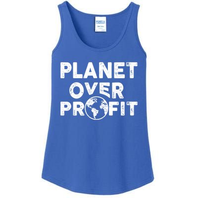 Sustainability Earth And Saying Planet Over Profit Gift Ladies Essential Tank