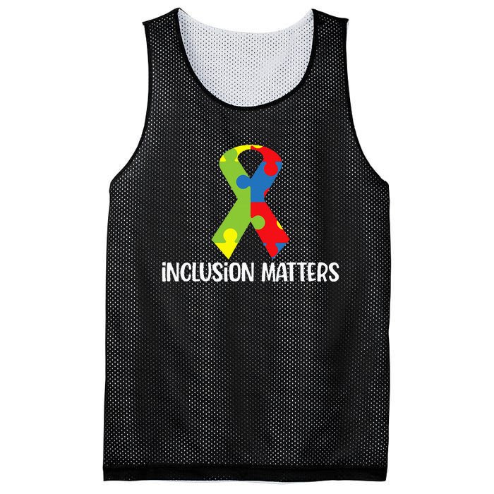 Special Education Autism Awareness Teacher Inclusion Matters Mesh Reversible Basketball Jersey Tank