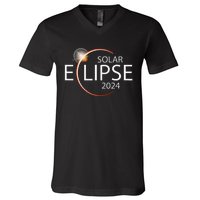 Solar Eclipse April 8 2024 Eclipse Party 2024 Souvenir V-Neck T-Shirt