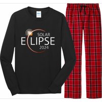 Solar Eclipse April 8 2024 Eclipse Party 2024 Souvenir Long Sleeve Pajama Set