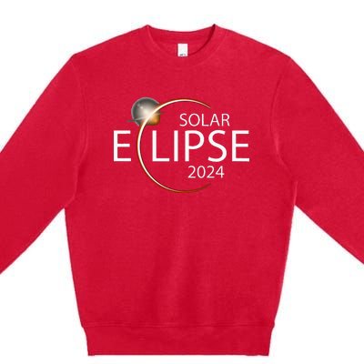 Solar Eclipse April 8 2024 Eclipse Party 2024 Souvenir Premium Crewneck Sweatshirt